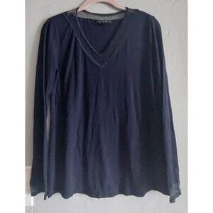 Tahari Tops Shirt Women S,V Neck,long Sleeve, Lace,Rayón, Spandex, Very Soft.